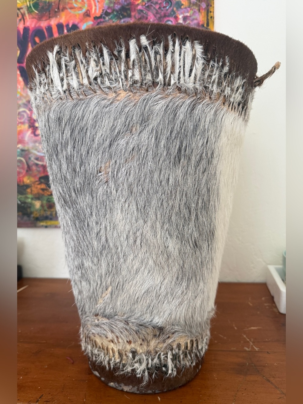 African Hand Drum-Handcrafted, Rustic, Traditional